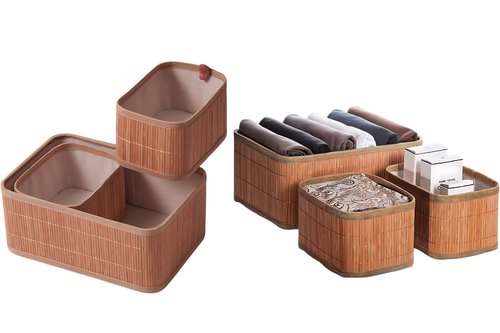 Conjunto 3 Cesto Organizador em Bambu