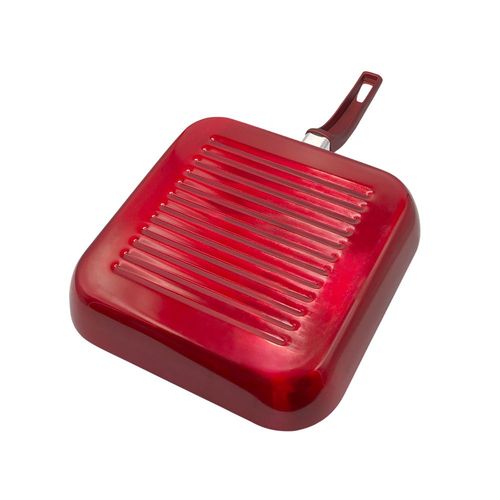 Frigideira Quadrada com Revestimento em Cerâmica 28cm - Vermelho