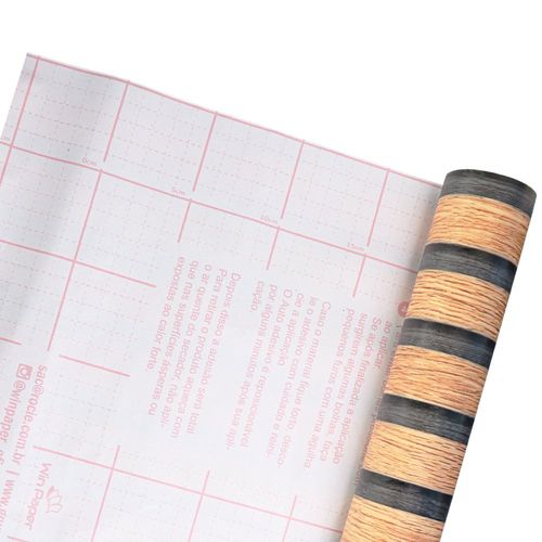 Plástico Adesivo de Madeira Tom Claro Ripado