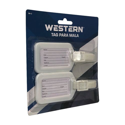 Kit 02 Etiquetas para Identificação de Mala - Branco ou Preto
