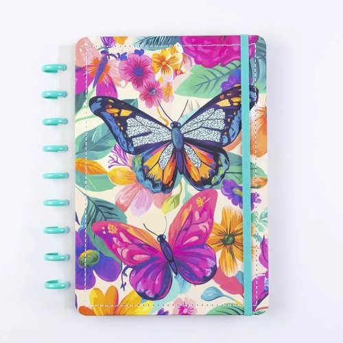 Caderno Butterfly Capa Dura Disco Reposicionável Grande G