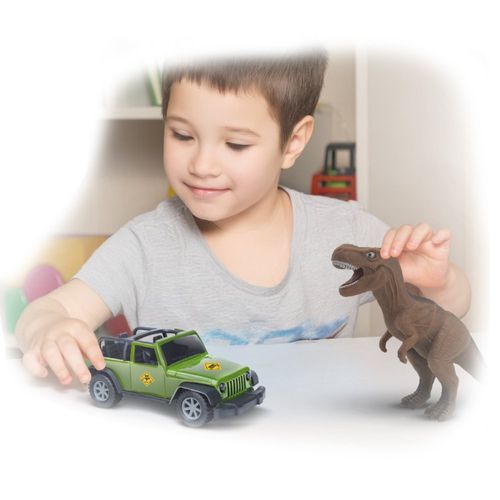Brinquedo Infantil Carrinho Safari E Tiranossauro Rex