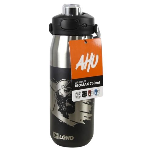 Garrafa Térmica Inoxidável Ahu Legendários 750ml - Preta