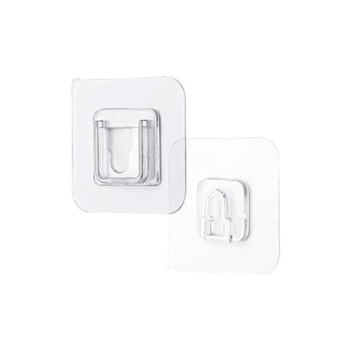 Ganchos Adesivo Macho Fêmea Transparente Pendurar Multiuso