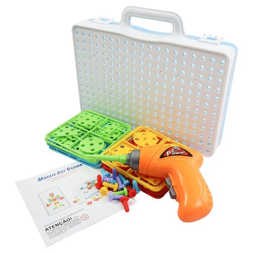Kit Ferramenta Infantil Parafusadeira De Brinquedo De Montar