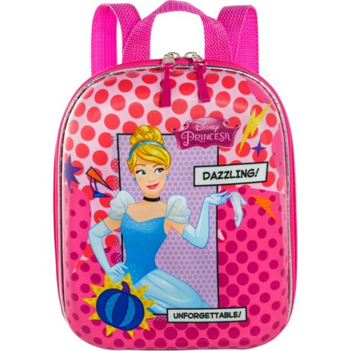 Mochila Infantil Princesa Cinderela Tamanho P - Rosa
