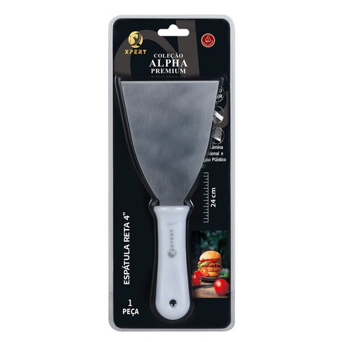 Espátula Reta e Cozinha 4'' Aço Inox