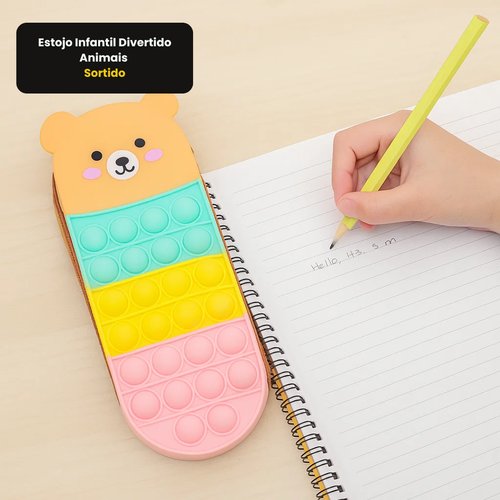 Estojo Infantil Divertido Animais - Sortido