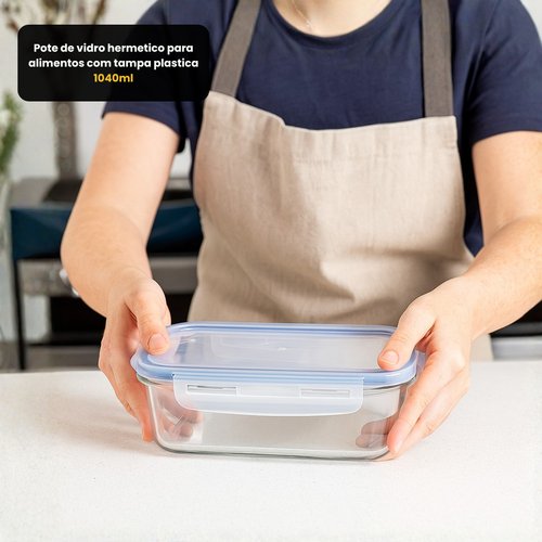 cdb026n5tt-lg.jpg Pote De Vidro Hermético Para Alimentos Com Tampa Plástica 1040ml