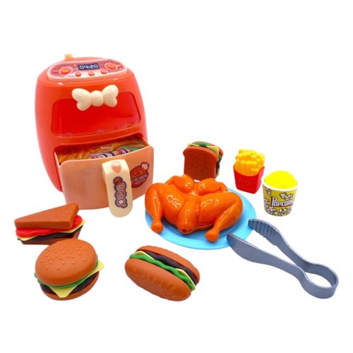 Conjunto Air Fryer Infantil com Luzes e Acessórios