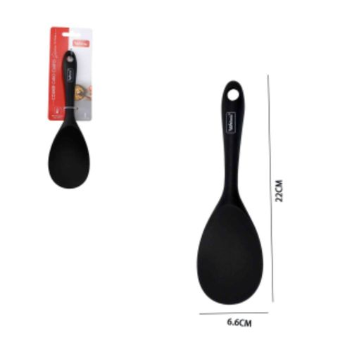 Colher de Cabo Curto de Silicone - Preta