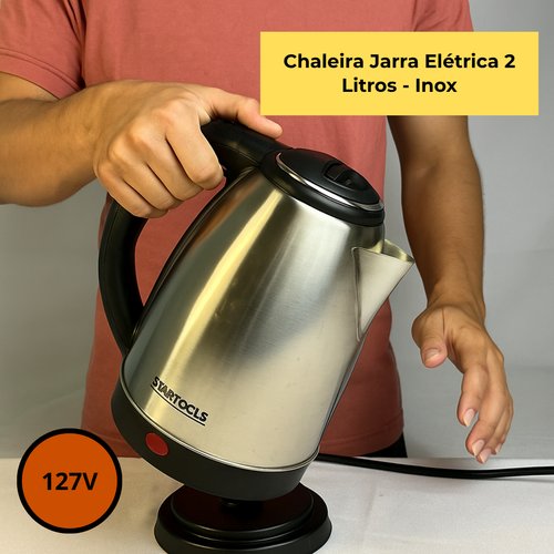 Chaleira Jarra Elétrica 2 Litros 127v - Inox