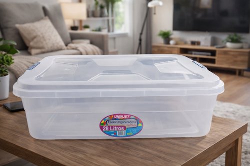 Caixa Organizadora Multiuso Transparente 28 litros