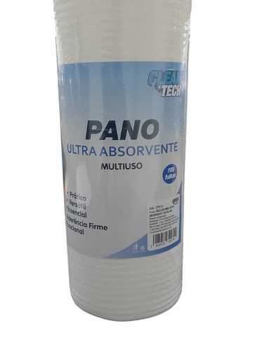 Rolo de Pano Ultra Absorvente Multiuso 100 Folhas