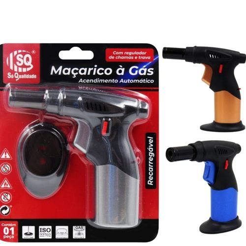 WE DROP - Mini Maçarico Portátil Gás Acendimento Automático Regulagem de Chamas