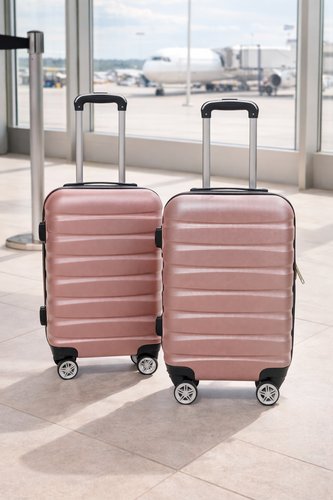 Kit 2 Malas de Viagem Com Rodinhas 18'' e 20'' - Rosa