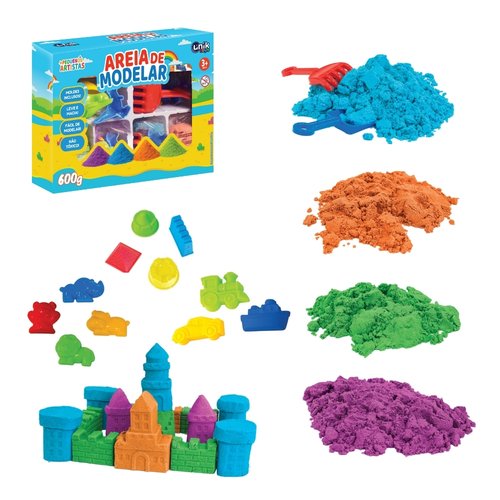 Kit Areia de Modelar com Acessórios 600g