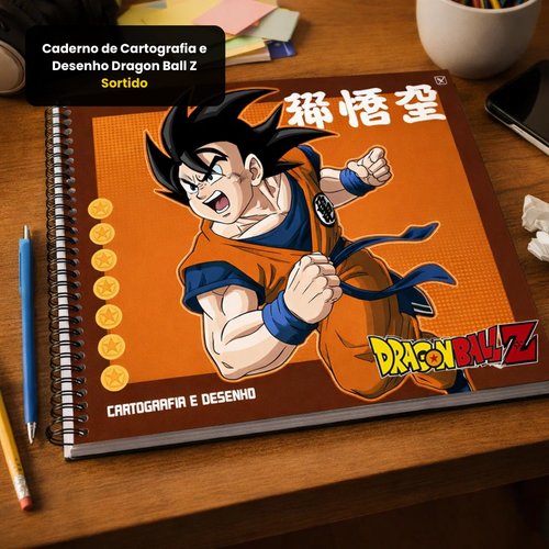 Caderno de Cartografia e Desenho Dragon Ball Z - Sortido