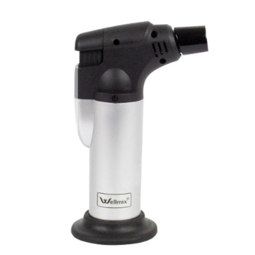 Mini Maçarico Portátil Gás Acendimento Automático Regulagem de Chamas