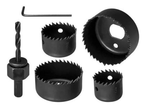 WE DROP - Jogo Serra Copo Kit 6 Peças Para Madeira Gesso Pvc Plástico