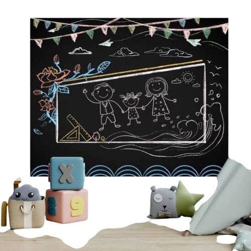 eyvips0kcvn-lg.jpg Papel De Parede Adesivo Pvc Com 5 Giz Coloridos - 2 Metros