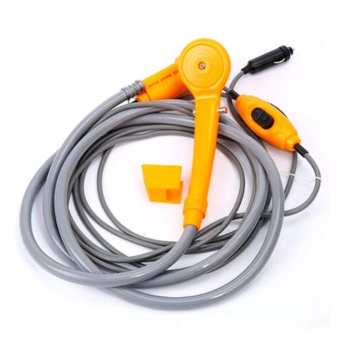 Chuveiro Portátil Para Camping Acendedor De Carro 12v - Laranja