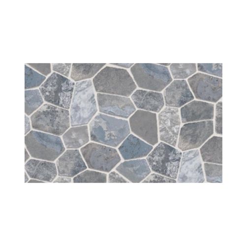 Papel De Parede 5mx45cm Pvc Pedras Cinzas