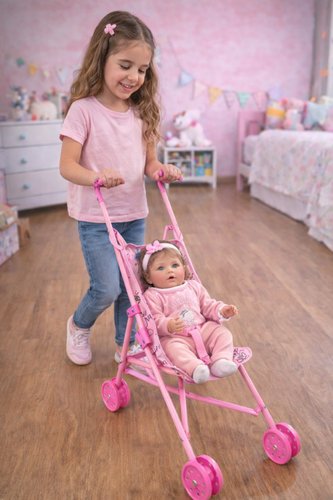 Carrinho Boneca Infantil Dobrável Brinquedo