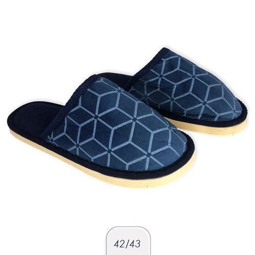 Pantufa Masculina Macia Estampada Azul 42/43