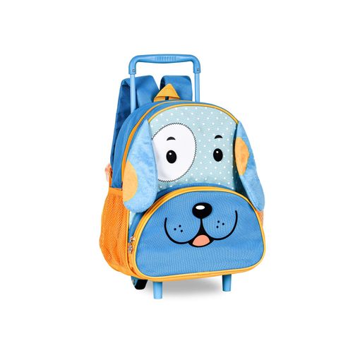 Mochila Infantil Rodinhas Escolar Passeio Cachorro Azul Clara