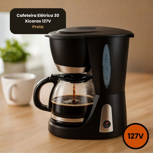 Cafeteira Elétrica 30 Xícaras 127v - Preta