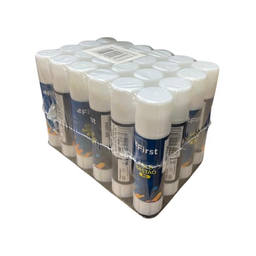 Conjunto com 24 unidades Cola Bastão Branca de Uso Escolar