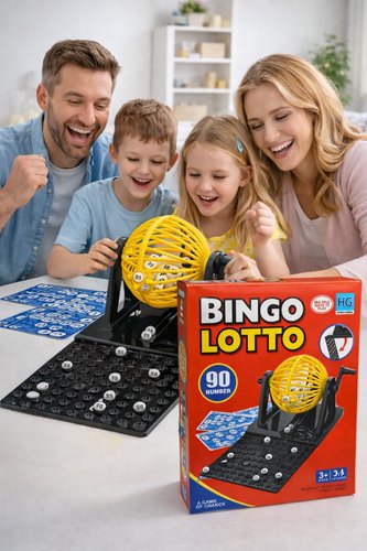 Brinquedo Jogo De Bingo Infantil e Adulto Completo