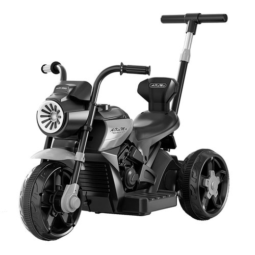 Moto Elétrica Infantil Speed 6v Com Empurrador - Preta