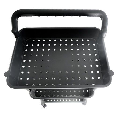 Carrinho Organizador Multiuso 3 Prateleiras Com Rodas Cinza