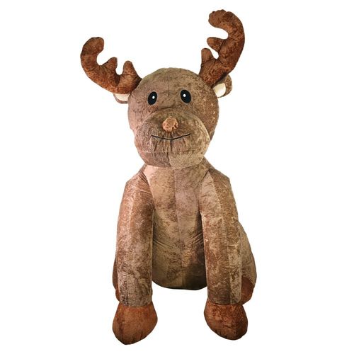 Rena Inflável Sentada  De Pelúcia 3led Bivolt 2,44m