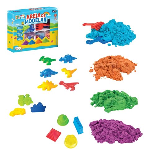 Kit Areia de Modelar com Acessórios 300g