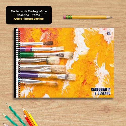 Caderno de Cartografia e Desenho – Tema Arte e Pintura Sortido