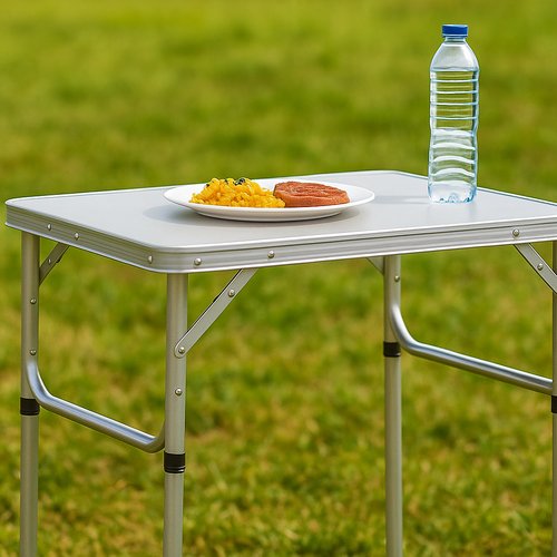 Mesa Auxiliar Ajustável Em Alumínio