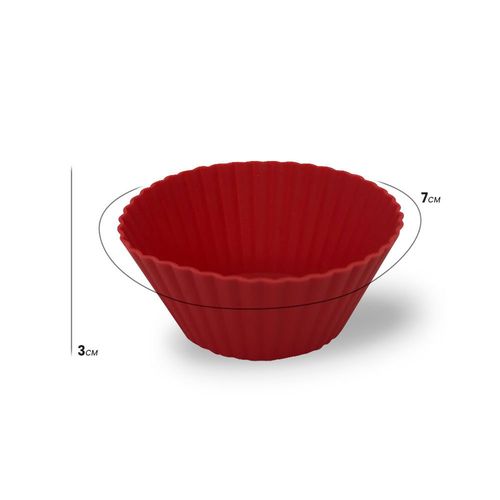 6 Formas de Silicone para Mini Cupcake Bolo Muffin - 70ml