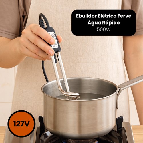 Ebulidor Elétrico Ferve Água Rápido 500w- 127v