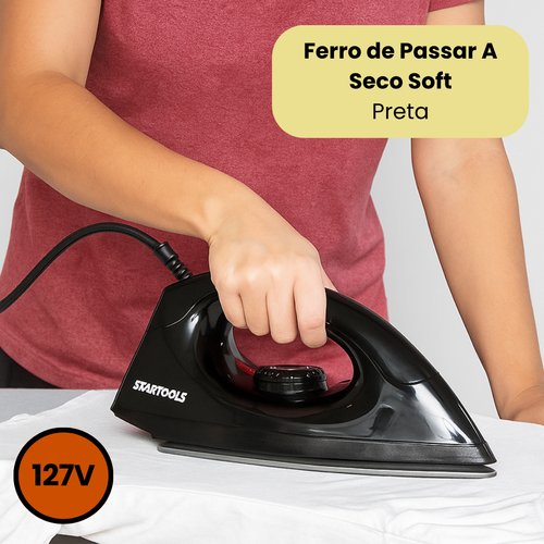 Ferro De Passar A Seco Soft 127v - Preta