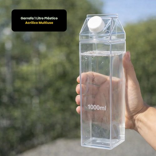 Garrafa 1 Litro Plástico Acrílico Multiuso