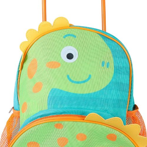 Mochila de Rodinhas Dinossauro - Verde