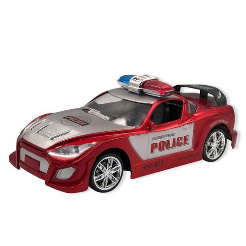 Carrinho De Polícia de Controle Remoto Vermelho