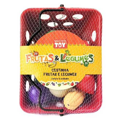 Brinquedo Infantil Cestinha Frutas e Legumes