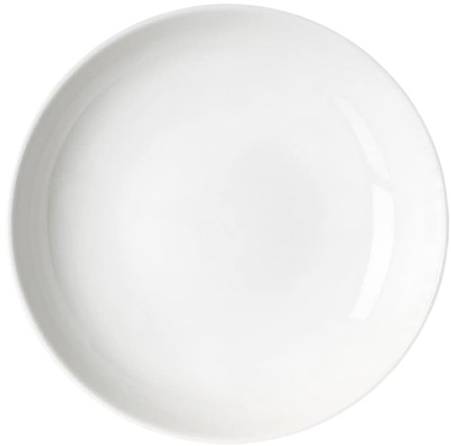 Conjunto 6 Pratos Fundo Moon Vidro 24 cm - Branca