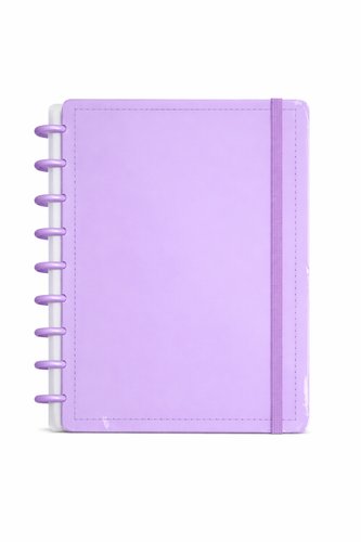 Caderno Disko Lilás M Médio Capa Dura Disco Reposicionável Escolar