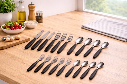 Conjunto De Talheres Avulsos 120 Peças - Preta