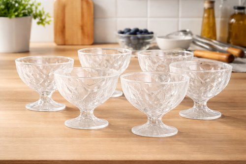 Conjunto 6 Taças De Sobremesa Diamond Vidro 240ml